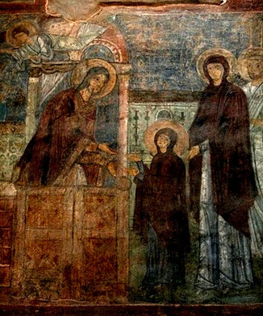 <b>Фресковая икона праздника Введение Богородицы во Храм. Собор Святой Софии Киевской (роспись 1040-е гг.)</b>