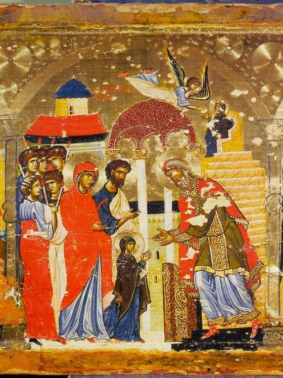 <b>Икона из собрания Синайского монастыря св.
Екатерины (фрагмент эпистилия 12 века)</b>