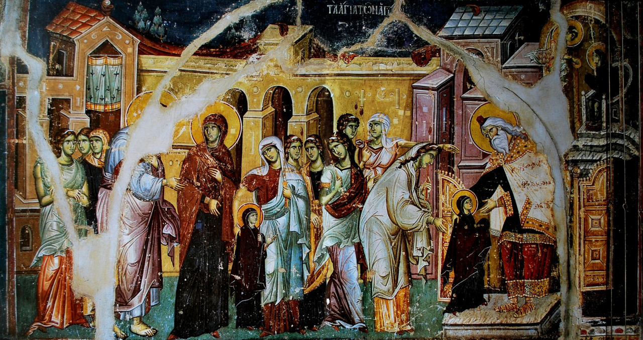 <b>Фреска Мануила Панселина в соборе Протата в Карее, Афон (роспись 14 в.)</b>