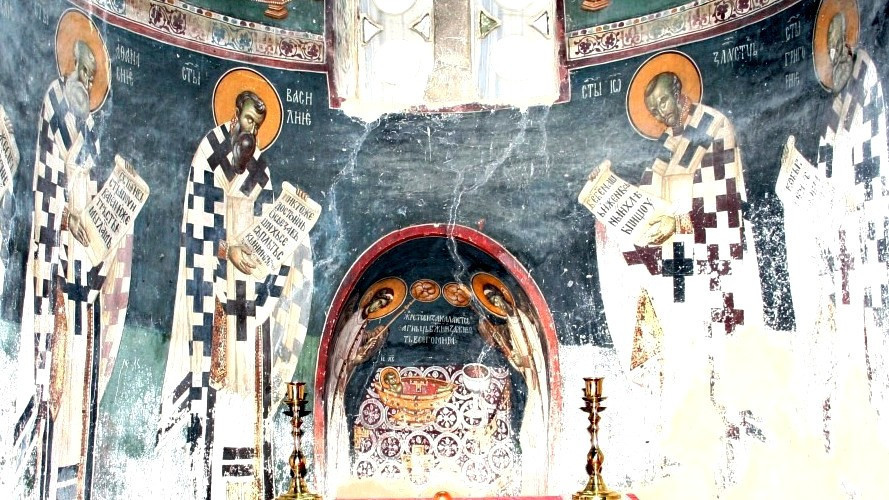 <b>Фреска из </b><b>церкви Иоакима и Анны («Кралевой») в сербском монастыре Студеница</b>