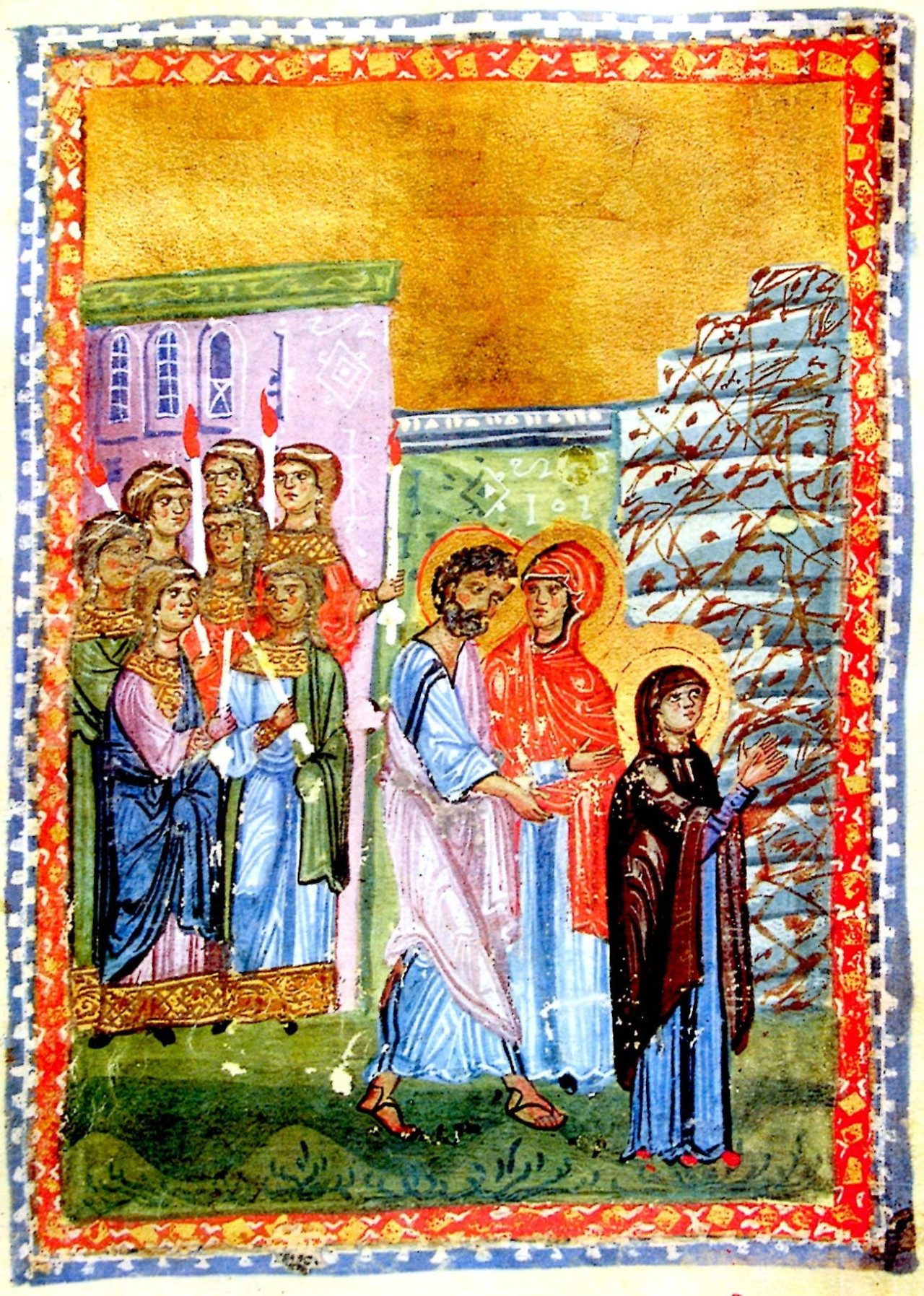 <b>Двойная миниатюра Менология (12 в.) из библиотеки Афонского Пантелеймонова монастыря</b>