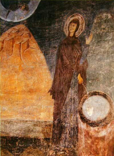 <b>Киев, собор Св. Софии, «Благовещение
у кладезя» (фреска 11 в.)</b>