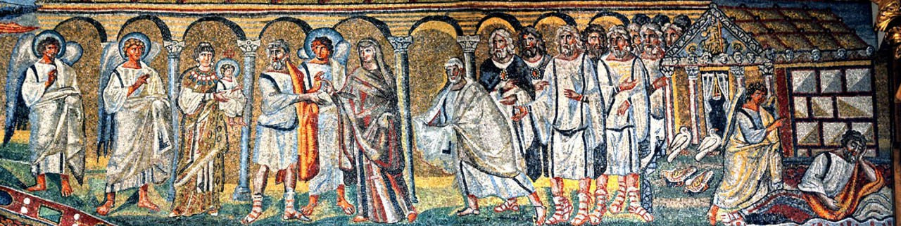 <b>Мозаика триумфальной арки в церкви Святой Марии Великой или Санта Мария Маджоре</b>