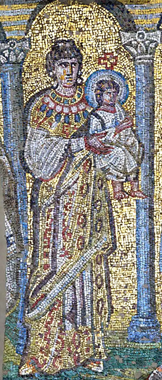 <b>Мозаика триумфальной арки в церкви Святой Марии Великой или Санта Мария Маджоре. Фрагмент.</b>