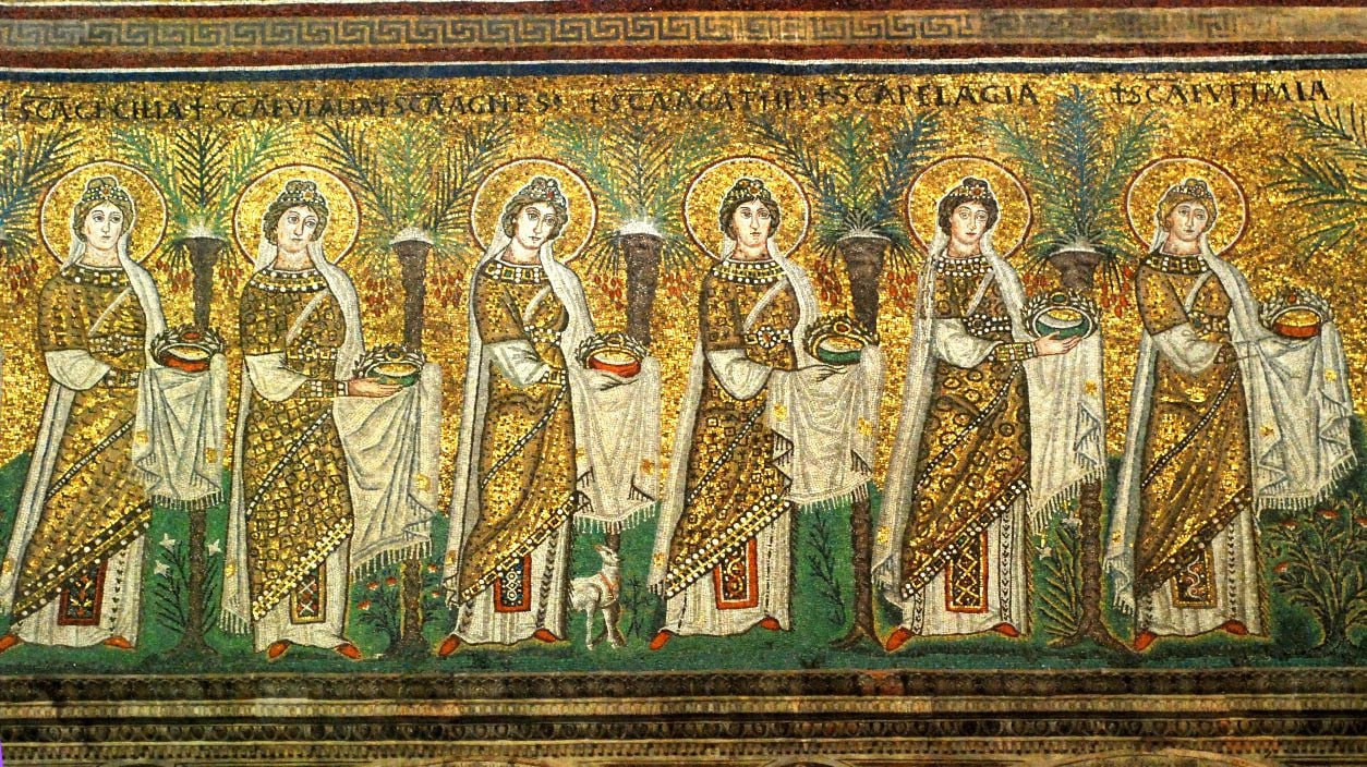 <b>Базилика Сан Аполлинаре Нуово (мозаики 6 в.)</b>