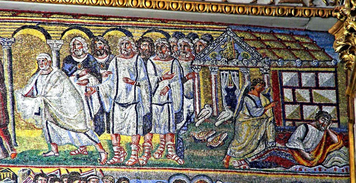 <b>Композиция «Сретение» в базилике Санта Мария Маджоре. Фрагмент.</b>