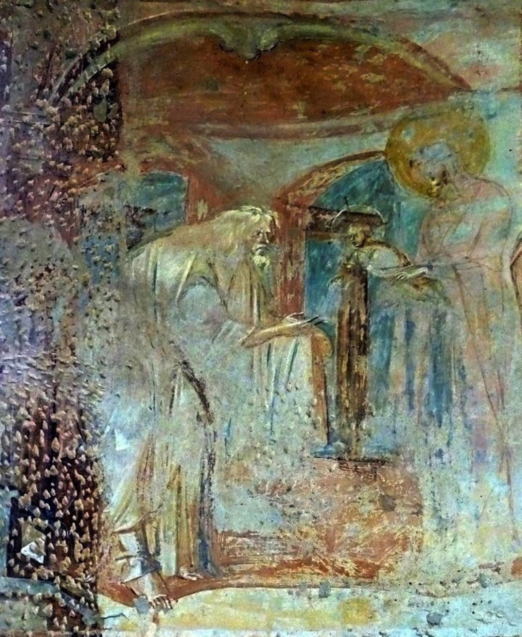 <b>«Сретение», фресковая икона в Церкви св. Марии в Кастельсеприо,</b> <b>8 в.</b>