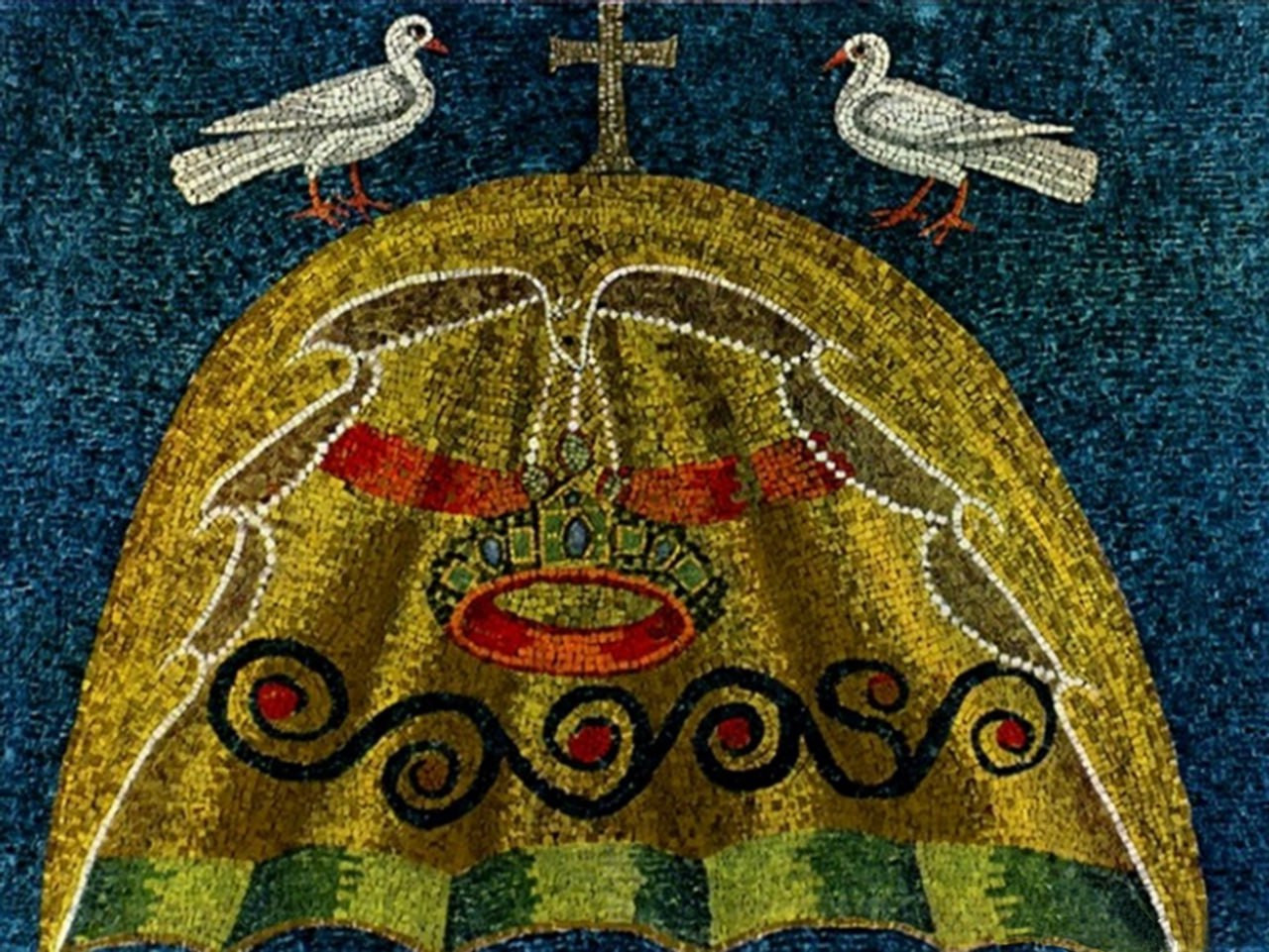 Мозаика 6 в. в Равенне (в мавзолее Галлы Плацидии и храме св. Аполлинария Нового)