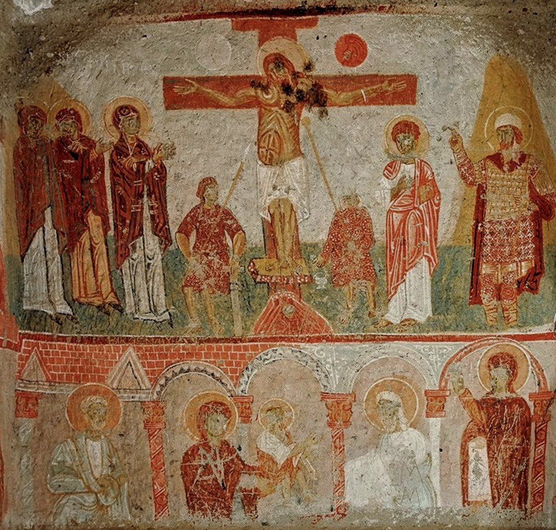 <b>Роспись
11 в.</b> <b>из пещерной церкви с условным названием «Саклы килисе»</b>