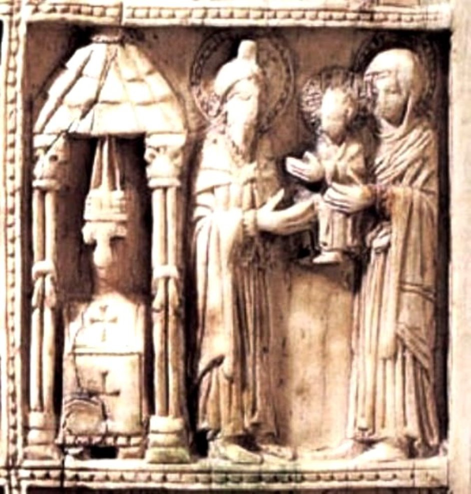 <b>Византийская
пластинка из слоновой кости 10 в. с шестью праздничными сценами. Эрмитаж. </b>