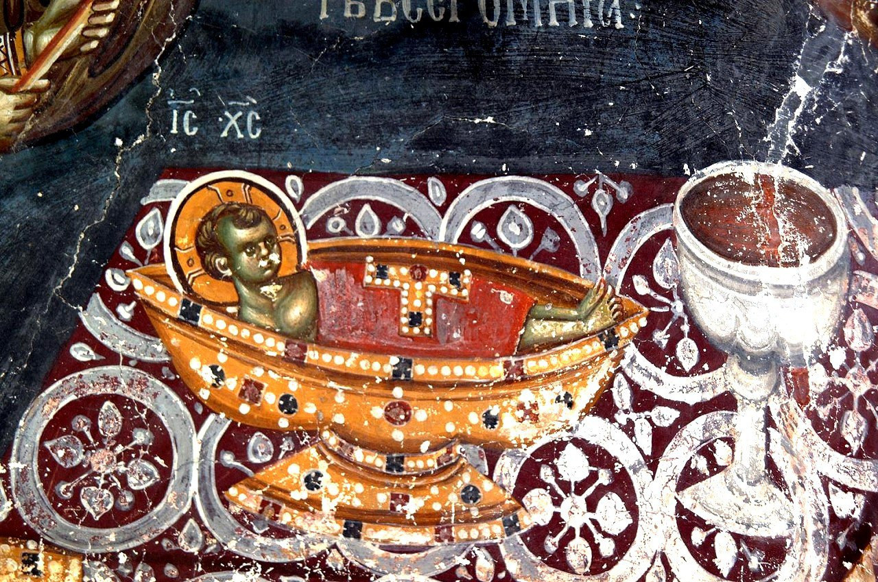 <b>Церковь Иоакима и Анны («Кралева») в монастыре Студеница, 14 в. Художник Михаил Астрапа.</b>