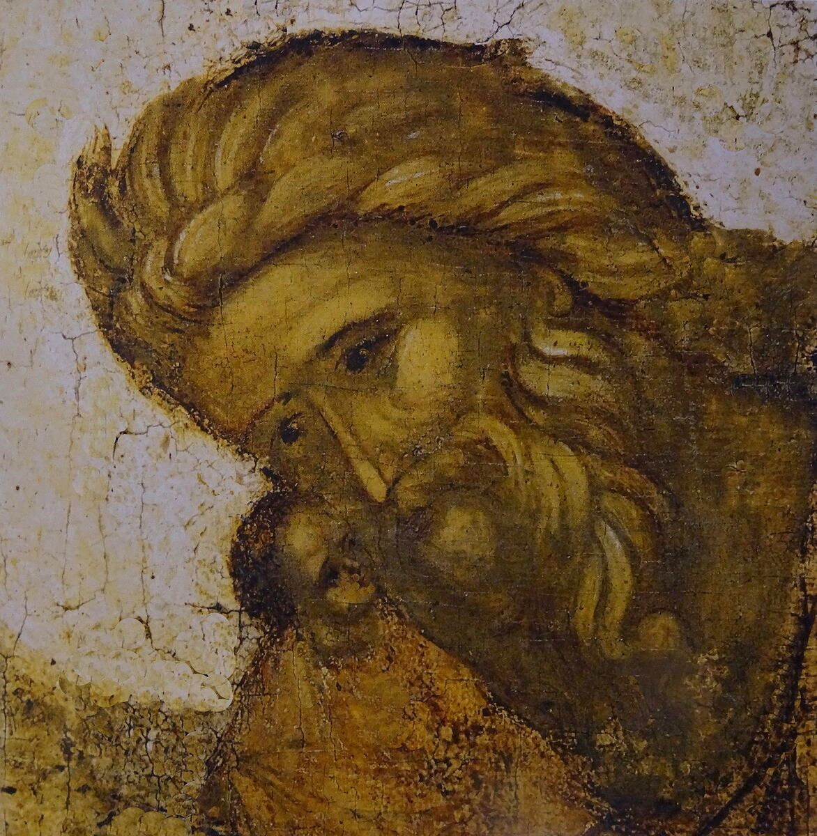 <b>Сретение кисти преп. Андрея Рублева в иконостасе Троицкого собора Троице-Сергиевой лавры. Фрагмент.</b>