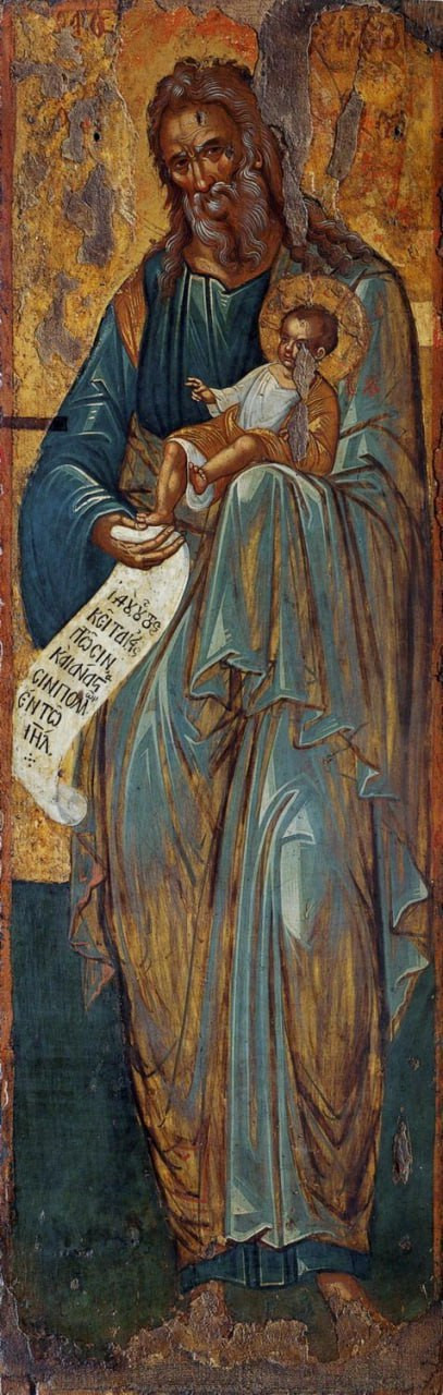 <b>Св.
Симеон Богоприимец. 16 в.</b> <b>Церковь св. Матфея
Синайского в Ираклионе, Крит.</b>