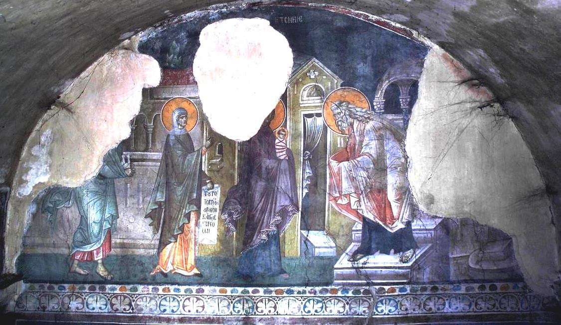 <b>Сретение в Успенском храме в монастыре Грачаница (Сербия, Косово, 1325 г.).</b>