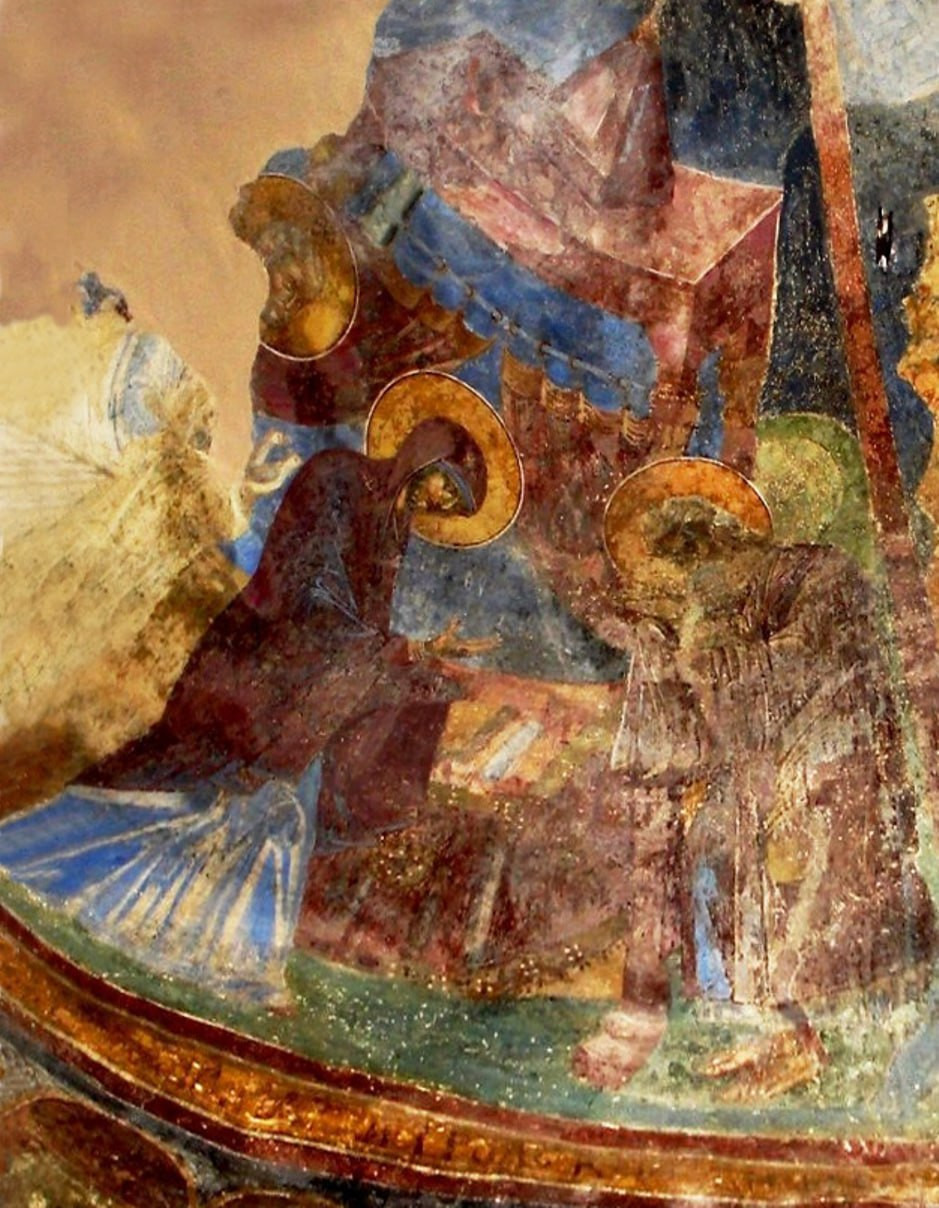 <b>Церковь
св. апостола Андрея на Треске, Македония. Роспись митрополита Йована, 14 в.</b>