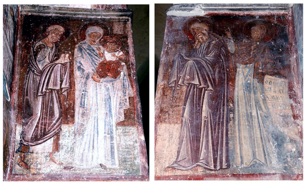 <b>Сретение в храме Вознесения в Милешеве (Сербия, роспись 1228 г.)</b>