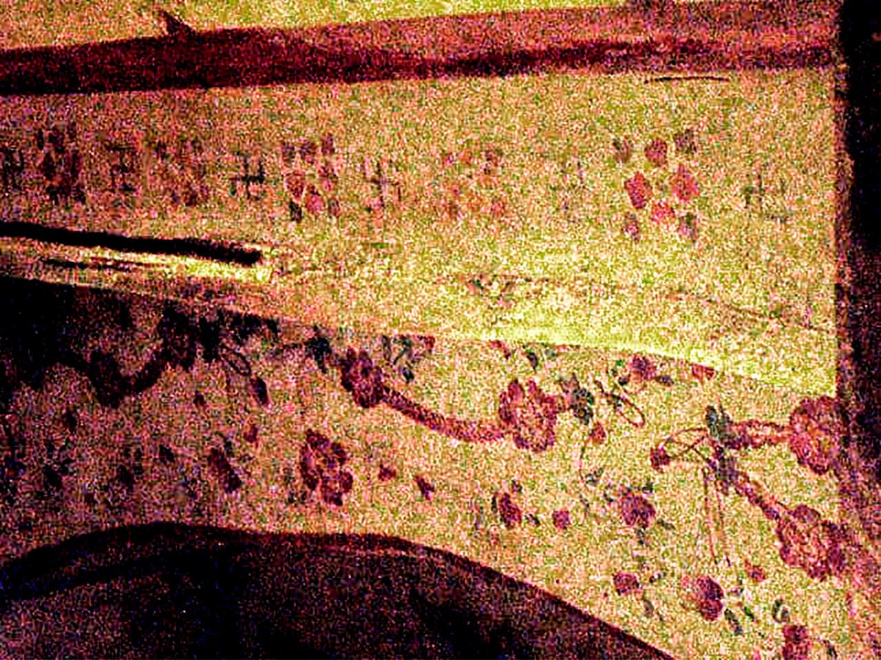 Цветы и гамматические кресты над могилой в погребальной камере (кубикуле) Марка Клавдия Гермеса, предположительно автора мистического произведения «Пастырь», катакомбы св. Севастьяна