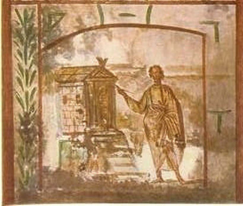 <b>«Воскрешение Лазаря» в катакомбах Петра и
Марцеллина, начало 3 в.</b>