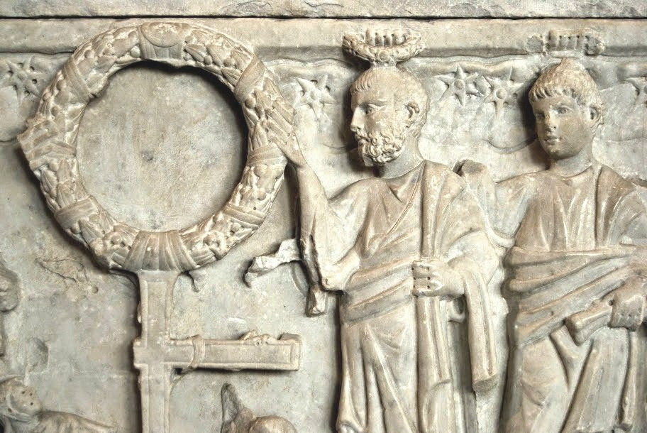 <b>Саркофаг</b> <b>с центральной сценой Воскресения из музея христианского
искусства в Арле, фрагмент</b>