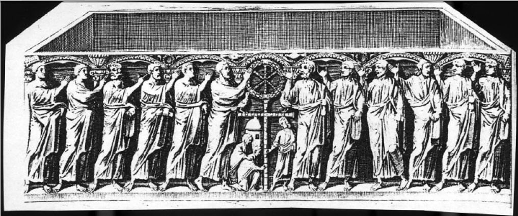 <b>Саркофаг 4 века</b> <b>хранился в Ватикане, но
в настоящее время утерян</b> 