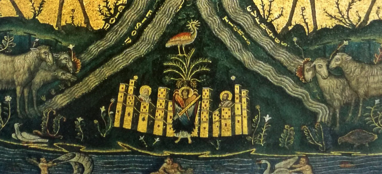 <b>Мозаика
в конхе апсиды базилики св. Иоанна в Латеране</b>