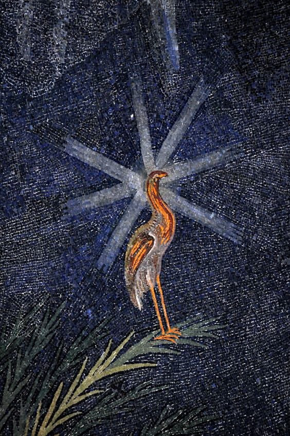 Образ феникса в церкви свв. Косьмы и Дамиана (фрагмент), Рим