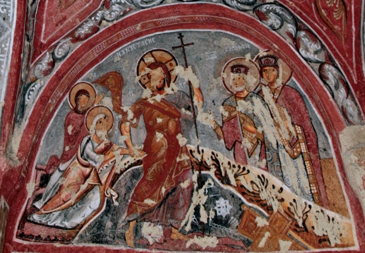 <b>Сатана скован цепями (отсылка к Книге Еноха). Церковь
Чарыклы.</b>