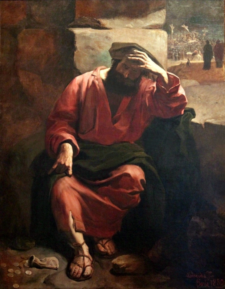 <b>Жозе Феррас де Алмейда Жунир. "Раскаяние Иуды", 1880 г.</b>